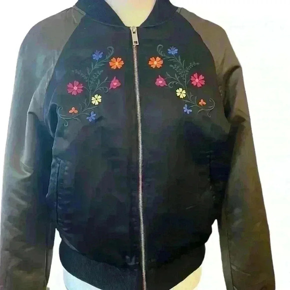Love Destroyed Jackets & Blazers - LOVE DESTROYED Embroidered Bomber Jacket Size Medium​